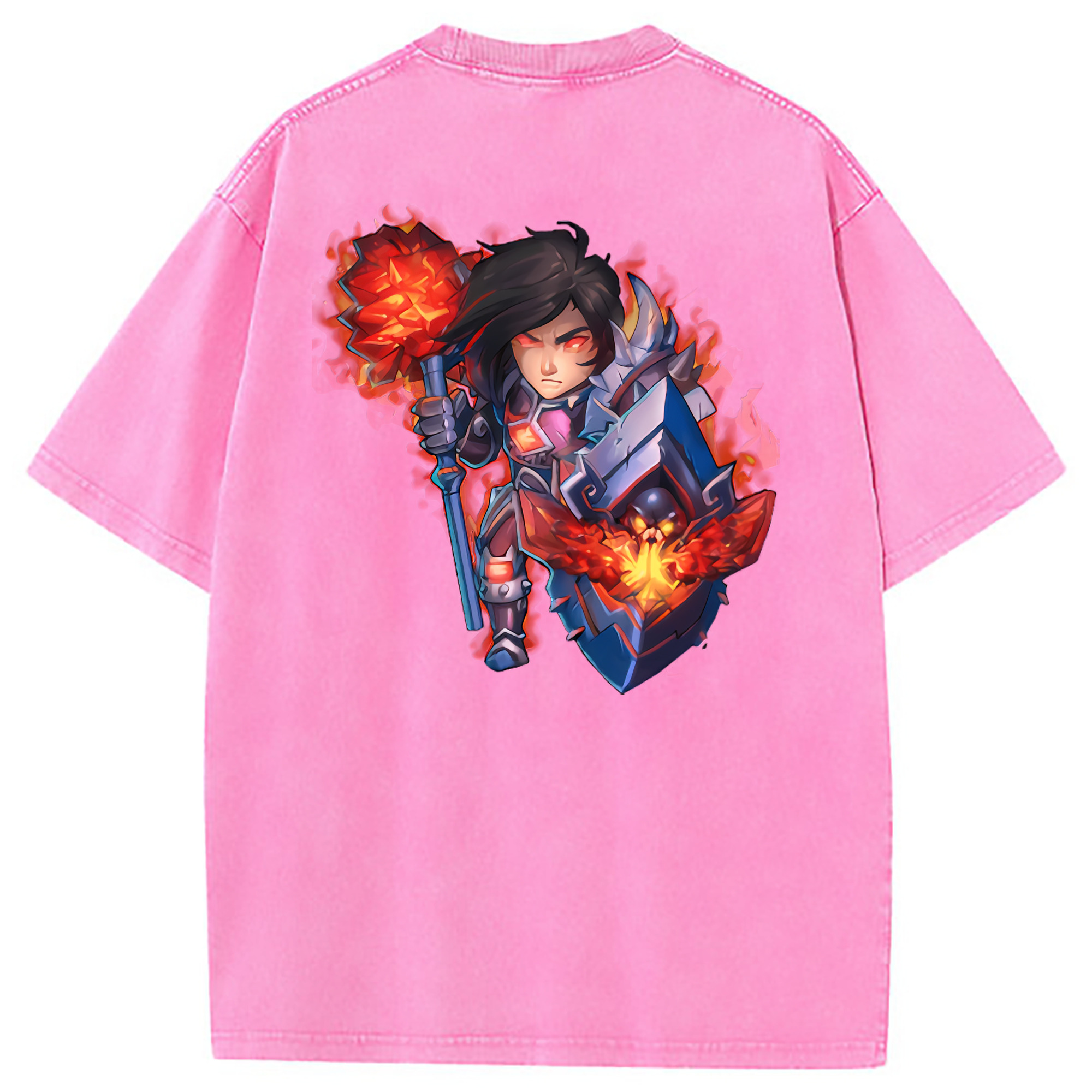 （画像用） リーグ・オブ・レジェンド League of Legends LOL 綿100% ヴィンテージ風 半袖Tシャツ（背面プリント）